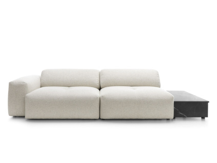 Dvoumístná pohovka se stolem CALM AW1-W1-WLR | Krémová