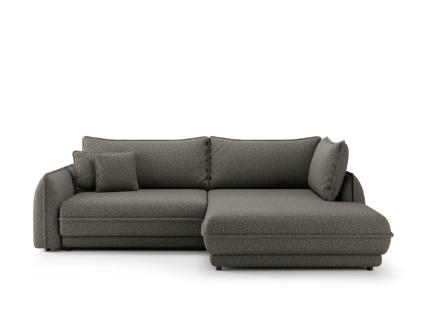 Rohová rozkládací pohovka MOJAVE | Pravá | černá