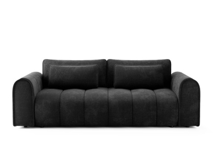 Trojmístná rozkládací pohovka WAVY BUDDY | černá