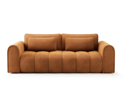 Trojmístná rozkládací pohovka WAVY BUDDY | Oranžová