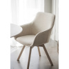 Otočná židle s područkami Alison | Světle běžové/světle hnědé