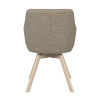 Otočná židle s područkami Alison | Tmavě béžové/světle hnědé