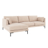 Trojmístná pohovka Rowico Home CORVIN  s lehátkem, levý roh | světlé béžová