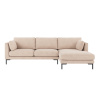 Trojmístná pohovka Rowico Home CORVIN  s lehátkem, pravý roh | světlé béžová