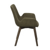 Židle s područkami Drimsdale | Zelené/hnědé
