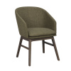 Židle s područkami Windham | Zelené/hnědé