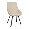 Otočná jídelní židle Alison | Světlá béžová/černá
