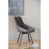 Otočná jídelní židle Alison | Tmavě šedá/černá