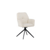 Jídelní židle Manchi | černá, krémová
