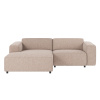 Trojmístná pohovka Rowico Home WILLARD s lehátkem, levý roh | světle béžová