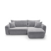 Rohová sedací souprava s funkcí spaní a úložným prostorem BILLY | Šedá