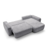 Rohová sedací souprava s funkcí spaní a úložným prostorem BILLY | Šedá