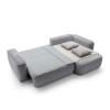Rohová sedací souprava s funkcí spaní a úložným prostorem BILLY | Šedá