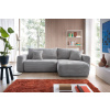 Rohová sedací souprava s funkcí spaní a úložným prostorem BILLY | Šedá