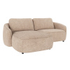 Trojmístná rohová pohovka Rowico Home NORRIS, s lenoškou, levý roh | světle béžová