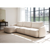 Čtyřmístná rohová pohovka Rowico Home  NORRIS s lenoškou, levý roh | světle béžová