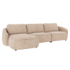 Čtyřmístná rohová pohovka Rowico Home  NORRIS s lenoškou, levý roh | světle béžová