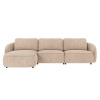 Čtyřmístná rohová pohovka Rowico Home  NORRIS s lenoškou, levý roh | světle béžová