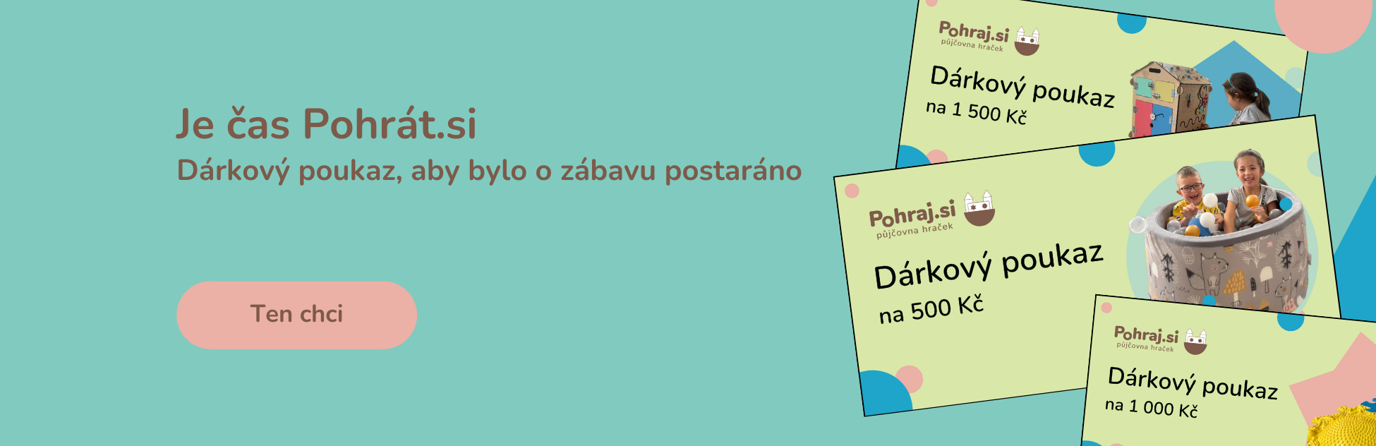 Je čás Pohraát.si. Dárkový poukaz, aby bylo o zábavu doma postaráno.