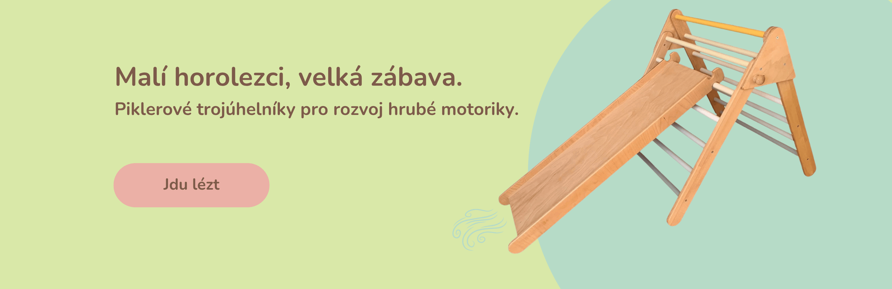 Piklerové trojuhelník se skluzavkou