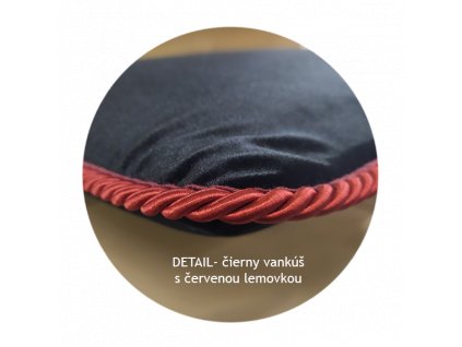 detail vankus c+cerveny lem