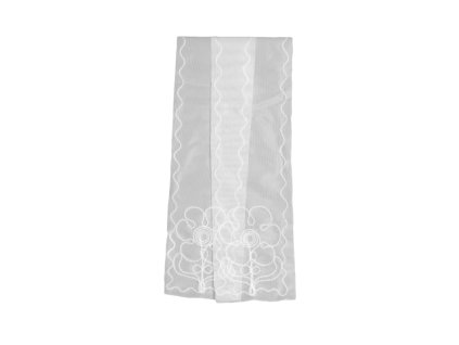 Šerpa vyšívaná biela + biela výšivka (10ks)