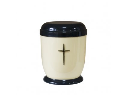 Urna kovová s krížikom, znížená