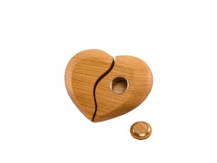 Mini urna zlomené srdce, čerešňové drevo