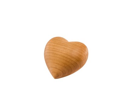 Mini urna drevené srdce, čerešňové drevo