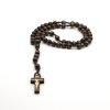 Ruženec drevený so šnúrkou, hnedá
