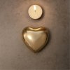 Mini urna mosadzná, srdiečko zlaté lesklé 1