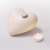 Mini urna - keramické srdce, béžová