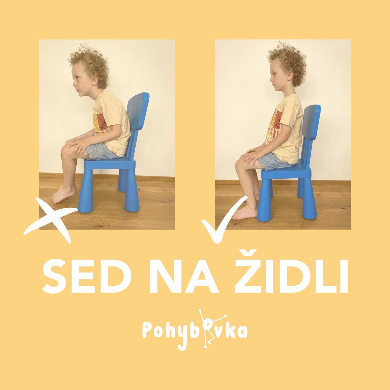 Jak mají děti správně sedět na židli?