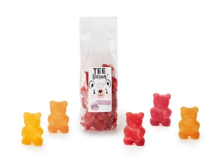 Tea Bears display Classic 125g (Tea Bear - príchuť Cinnamon - Orange (Škorica - pomaranč))