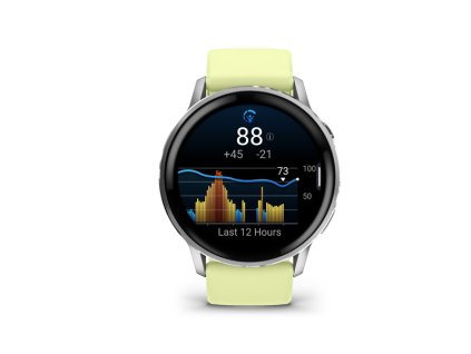 Smart hodinky GARMIN VENU 4 - 45mm, Gray/ Silver + Citron