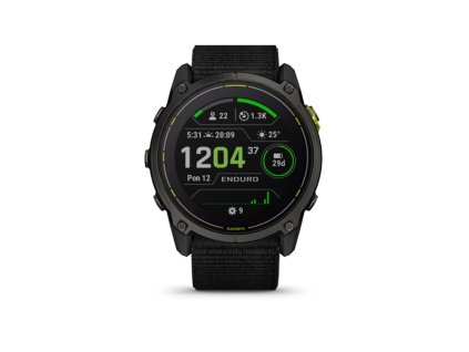 Smart hodinky GARMIN Enduro 3, Sapphire Solar, Carbon Gray DLC Titanium, Black UltraFit Nylon band