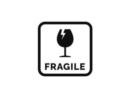 fragile packaging mark icon symbol vector