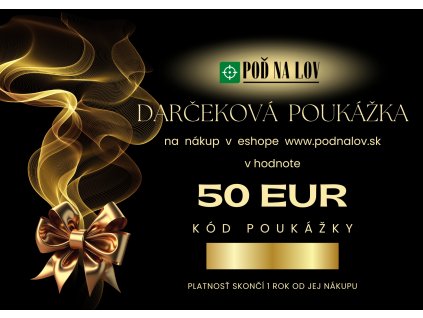 Dárkový poukaz na nákup zboží v hodnotě 50 €