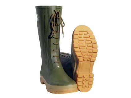 Lovecké gumové holínky TIGAR 91580 s bavlnou a šněrováním  SUPER AKCIA pre veľkosť č.45