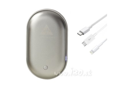 Power banka a ohřívač rukou v jednom Alpenheat BP13 - stříbrná stříbrná