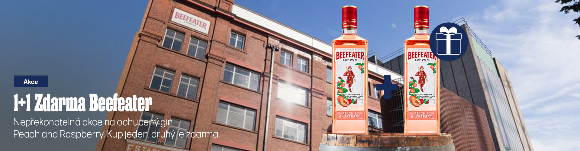 Akce Beefeater Peach and Raspberry 1+1 zdarma