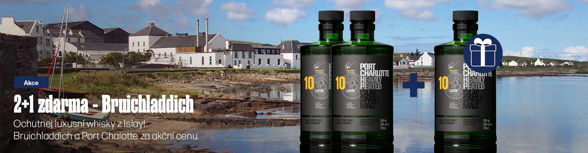Akce 2+1 zdarma whisky Bruichladdich