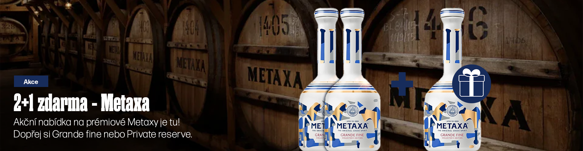 Akce 2+1 zdarma metaxa Grande fine