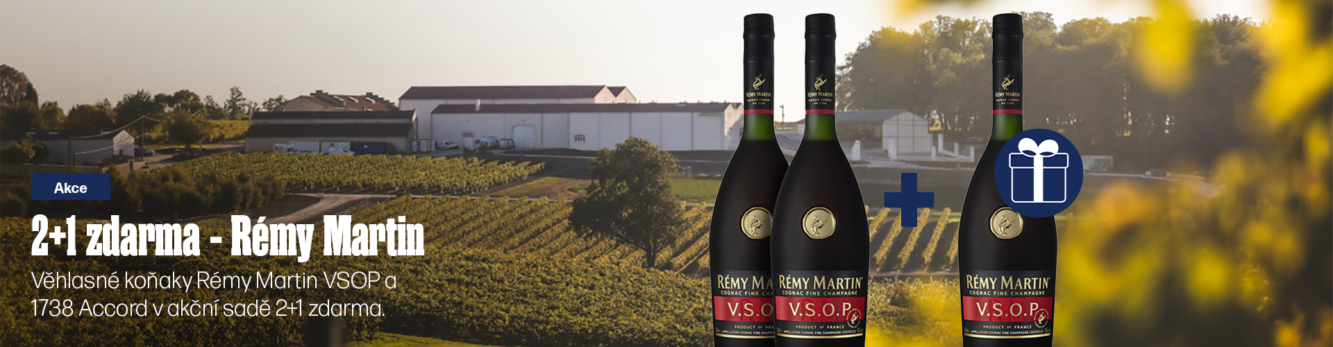 Akce 2+1 zdarma koňak Remy Martin