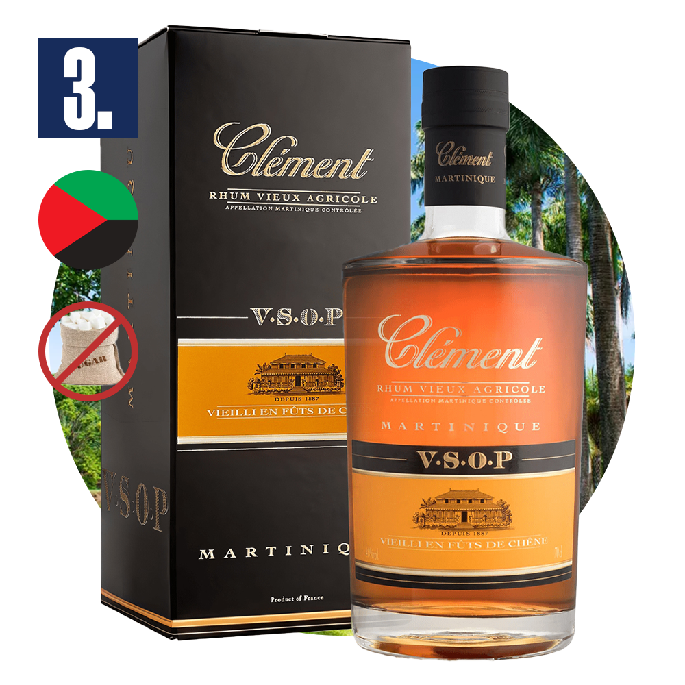 3. místo Rum Clemenet VSOP z Martiniku