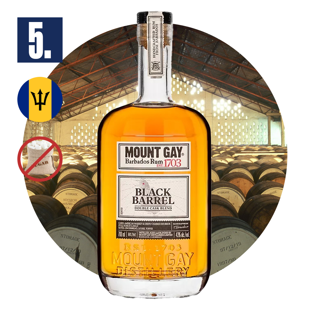 5. místo Rum Mount Gay Black barrel
