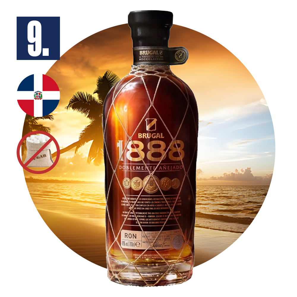 9. místo Rum Brugal 1888 z Dominikány