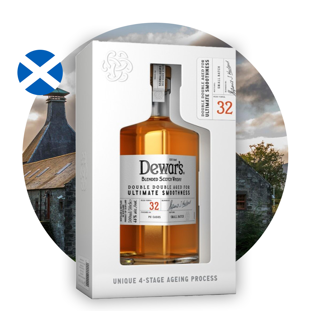 Skotská whisky Dewars double double 32yo