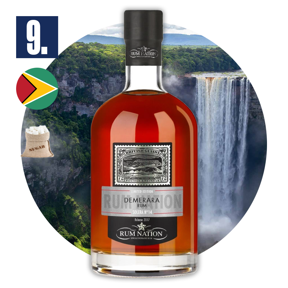 9. místo Rum Rum Nation Demerara solera no.14