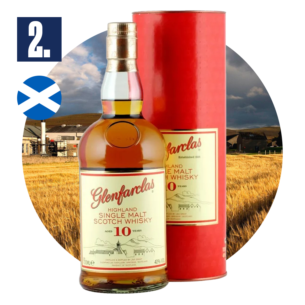 2. místo Skotská whisky Glenfarclas 10yo